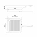 PLANCHA TRAMONTINA 62159/287 GRANO 26x26CM