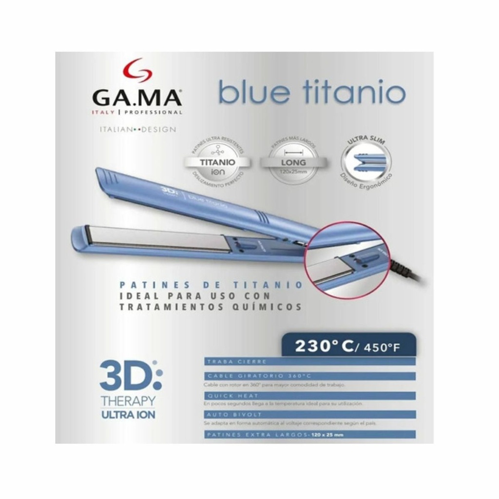 ALISADOR GAMA ELEGANCE 3D TITANIO