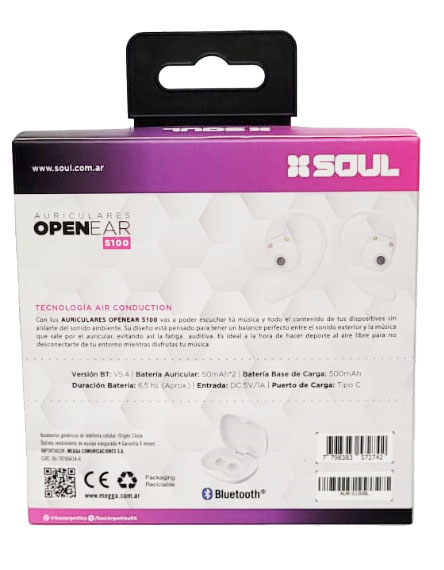 AURICULAR SOUL AUR-S100BL BT BLANCO