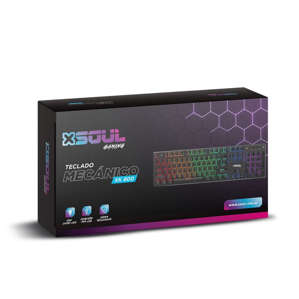 TECLADO GAMER SOUL XK 800