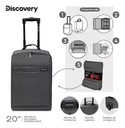 VALIJA DISCOVERY 27557 PLEGABLE 20" GRIS