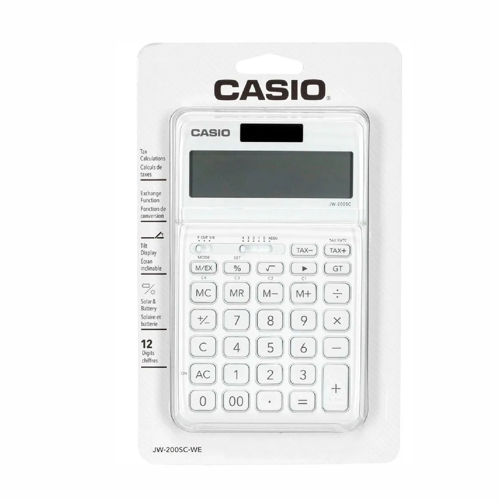 CALCULADORA CASIO JW-200SC BLANCO