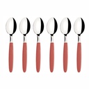 CUCHARA DE TE TRAMONTINA 23367/644 IPANEMA 6PZS SALMON