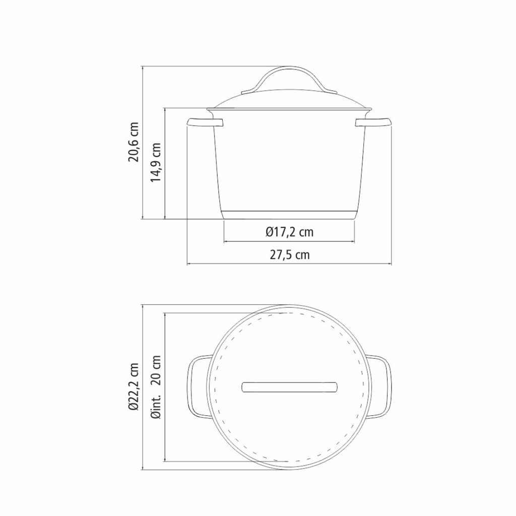 OLLA TRAMONTINA 62655/200 ALLEGRA 20CM