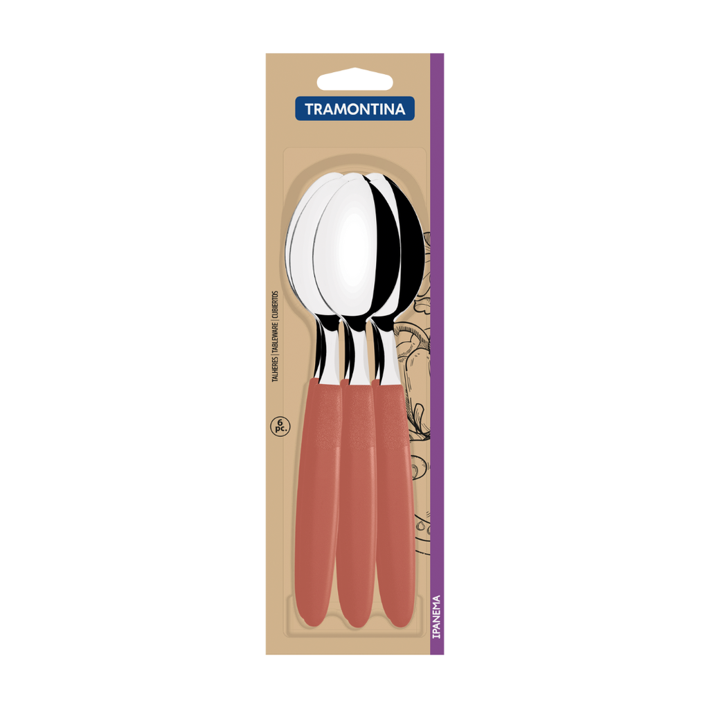 PACK TRAMONTINA IPANEMA SALMON 24 PZS