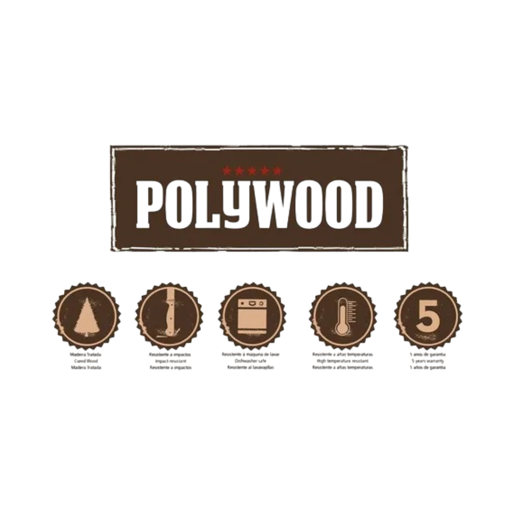 JUEGO PARA ASADO TRAMONTINA 21198/770 POLYWOOD 15PZS