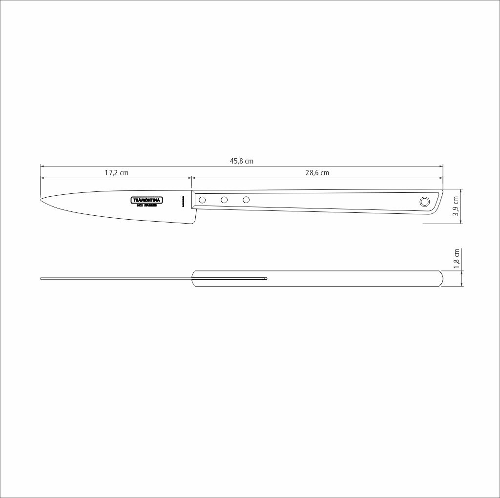 CUCHILLO P/ASADO TRAMONTINA 26444/107 CHURRASCO 7"