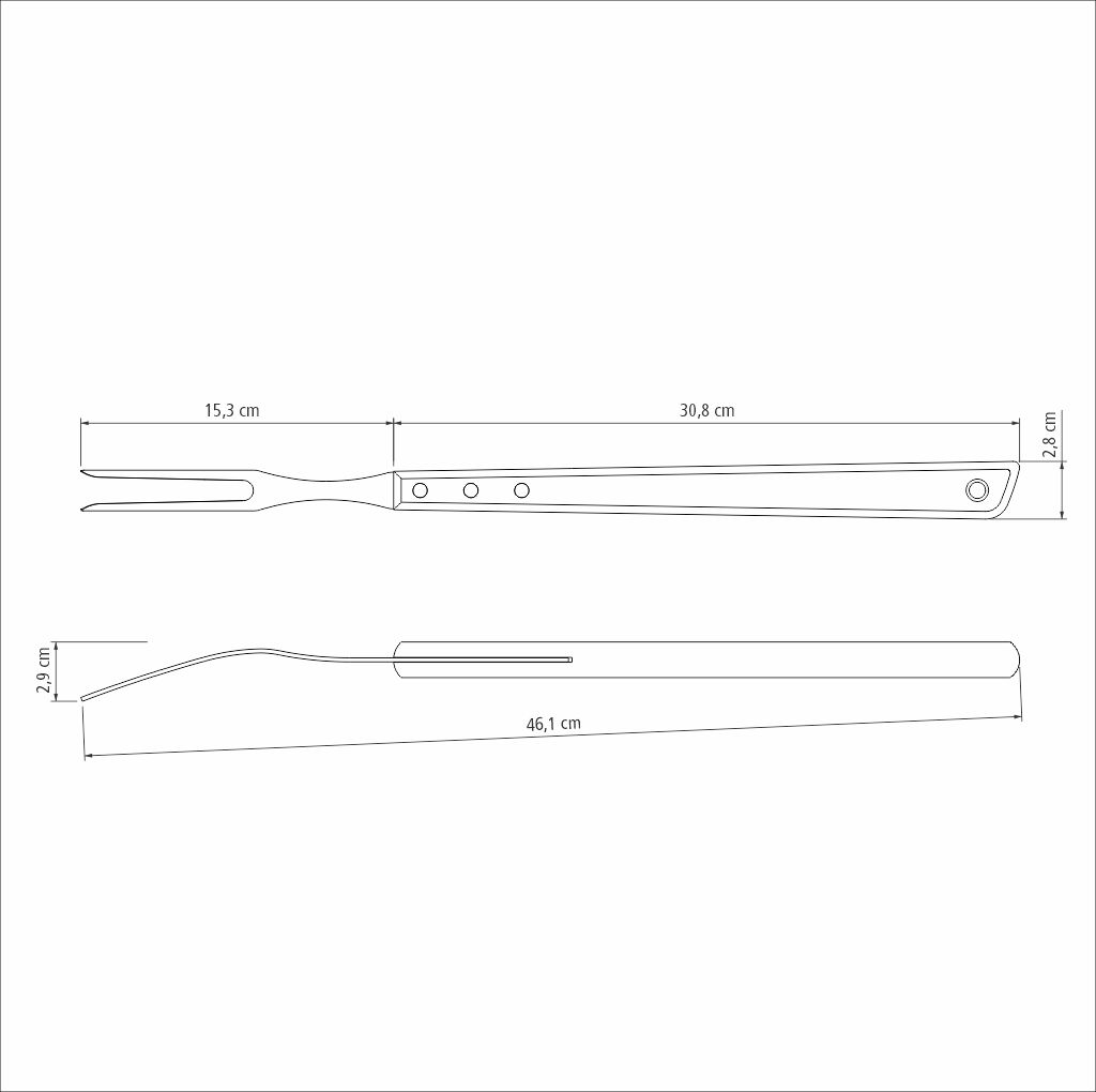 JUEGO P/ASADO TRAMONTINA 26499/037 CHURRASCO 2 PZAS