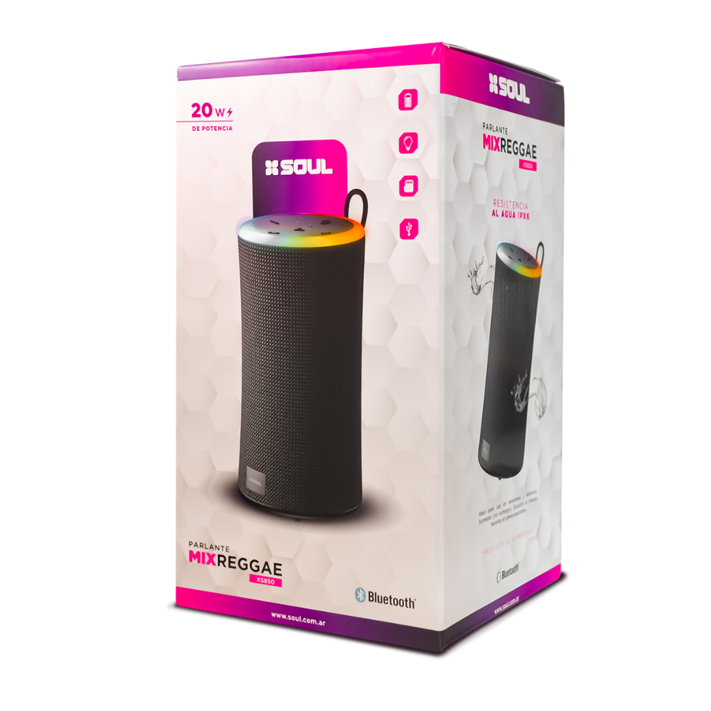 PARLANTE SOUL XS850 MIX FUNK 10W LED NEGRO