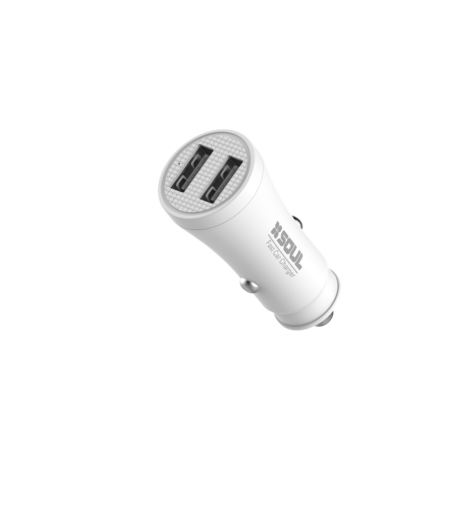 CARGADOR DE AUTO SOUL CA-DUSB10WL DUAL USB 10W LIGHTNING