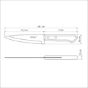 CUCHILLO DE COCINA TRAMONTINA 22902/006 DYNAMIC 6" 12 PZS