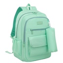 MOCHILA C/CARTUCHERA TRENDY 18560 17" AQUA