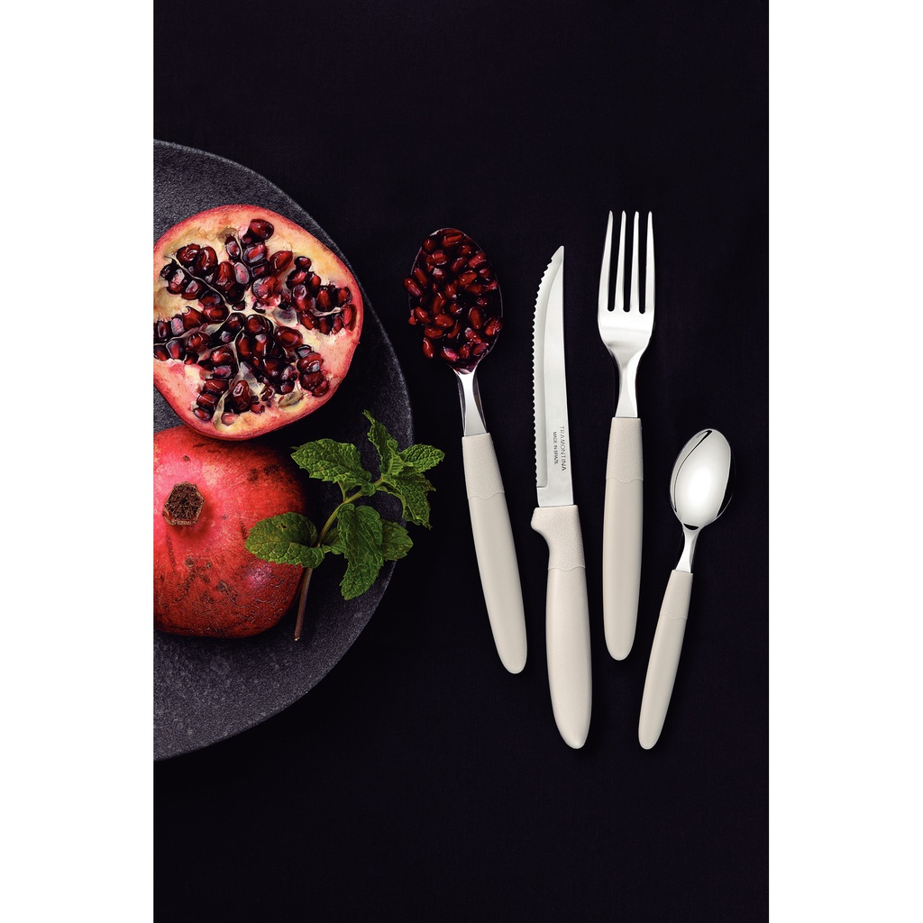 JUEGO DE CUBIERTOS TRAMONTINA 23399/891 IPANEMA 24PZS BLANCO