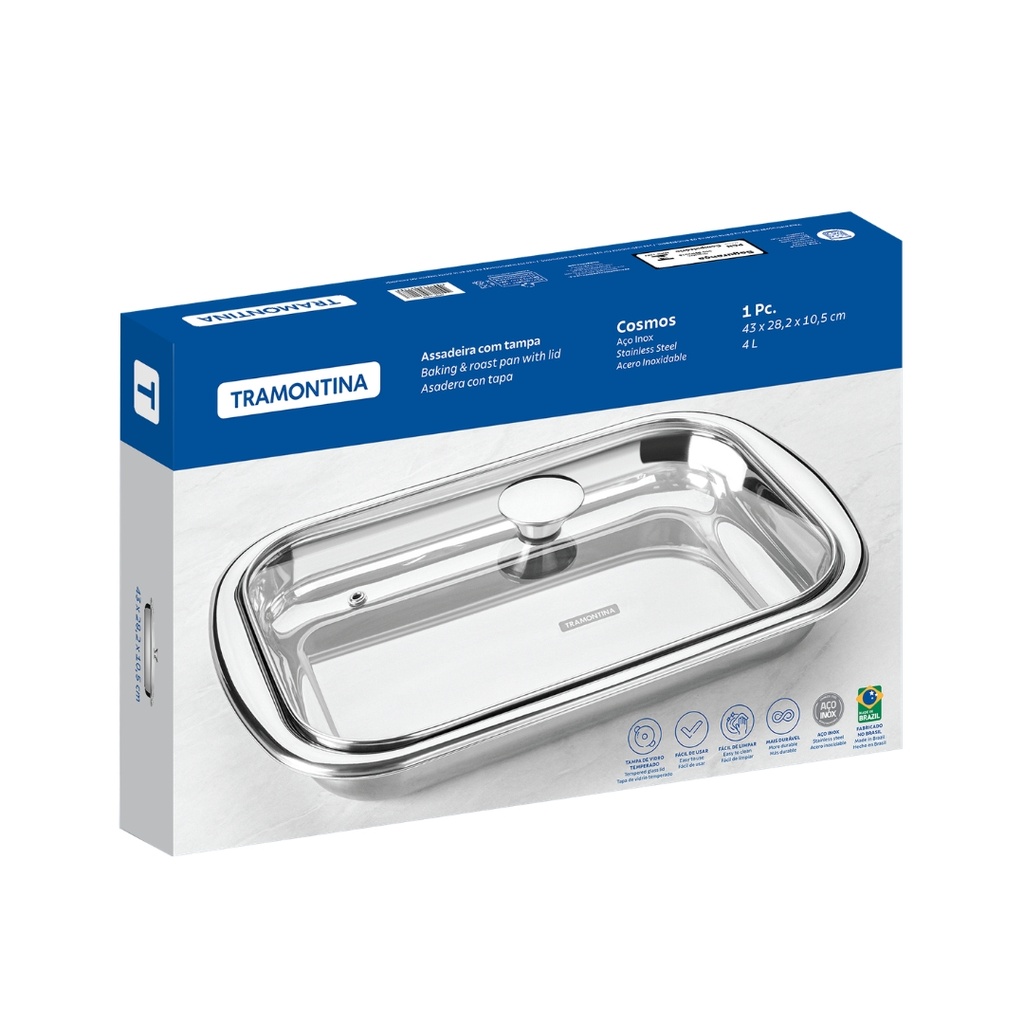 ASADERA TRAMONTINA 61315/434 COSMOS RECTANGULAR 43CM
