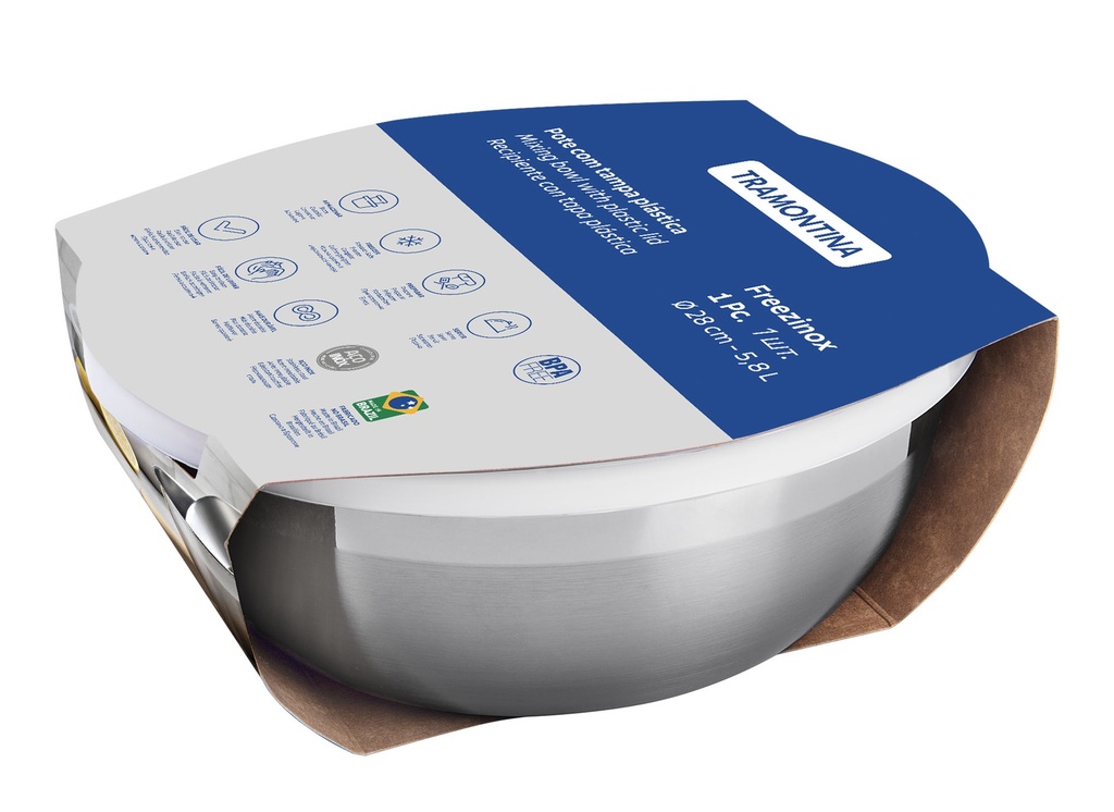 CONTENEDOR TRAMONTINA 61222/280 FREEZINOX REDONDO 28CM