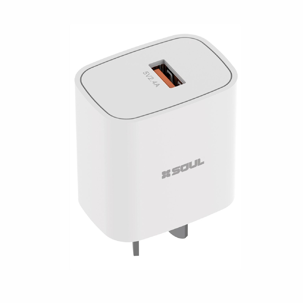 CARGADOR USB SOUL CLASSIC CVJ-XUSB1 2.4A SIN CABLE