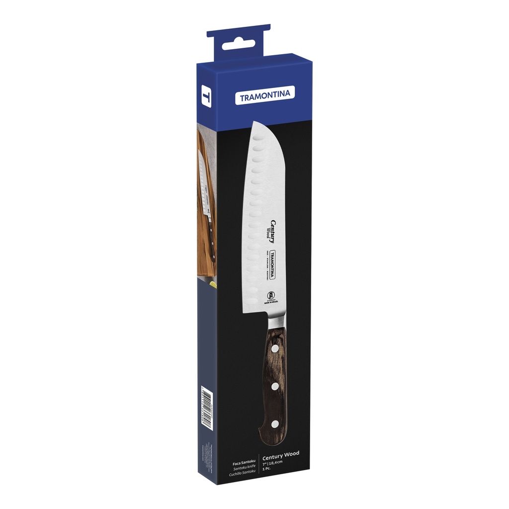 CUCHILLO CARNICERO TRAMONTINA 21542/197 CENTURY WOOD 7"