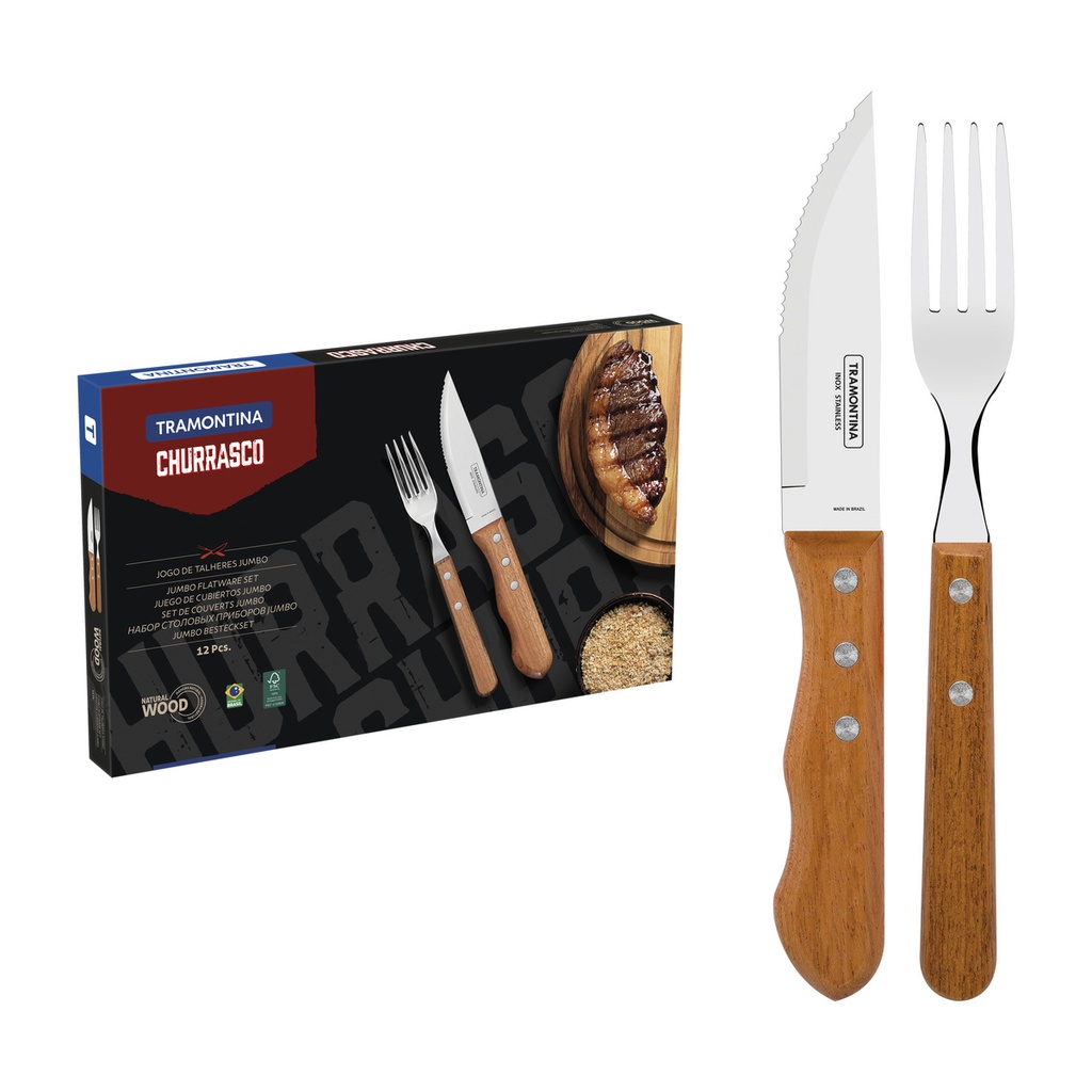 JUEGO P/ASADO TRAMONTINA 22399/063 DYNAMIC 12PZS