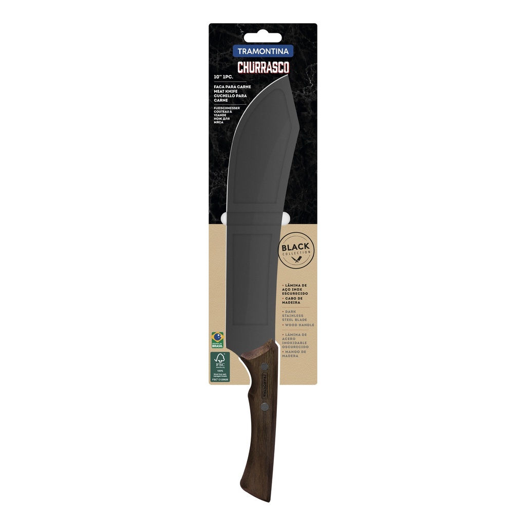 CUCHILLO TRAMONTINA 22844/110 BLACK 10"