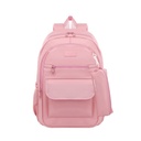MOCHILA C/CARTUCHERA TRENDY 18560  17" ROSA