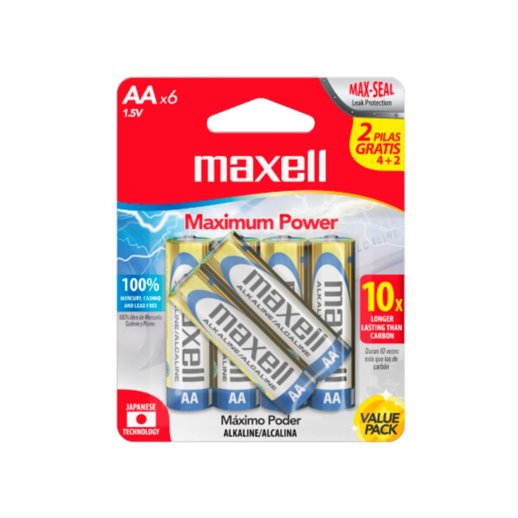 PILA MAXELL AA ALCALINA BP6