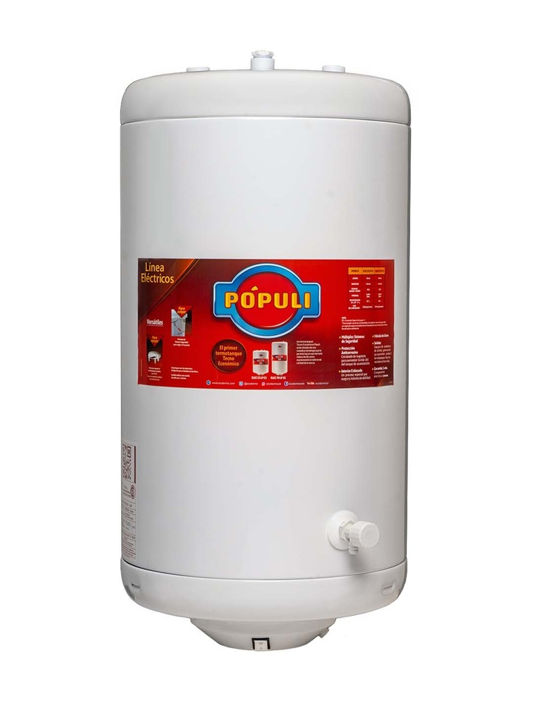 TERMOTANQUE POPULI 70 ELEC C/SUP