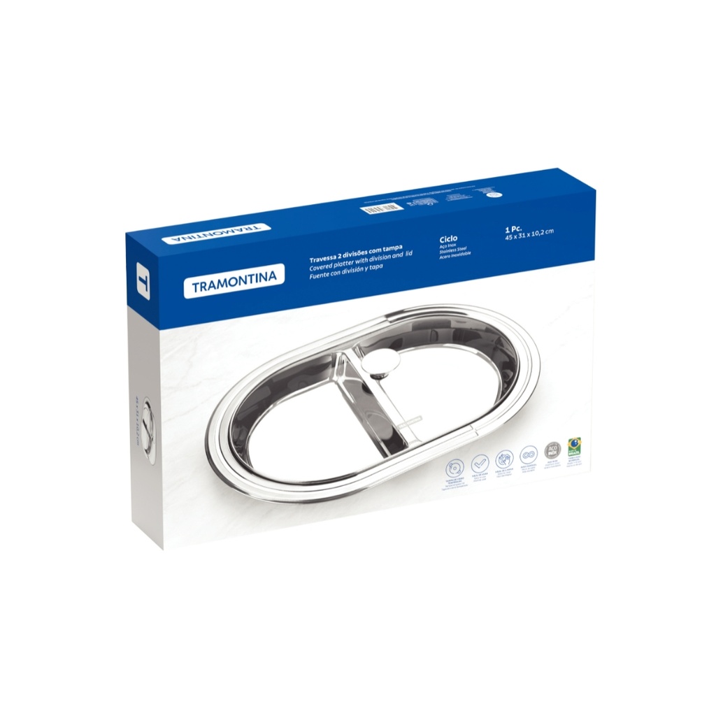 FUENTE TRAMONTINA 61525/454 CICLO 45CM CON DIVISION