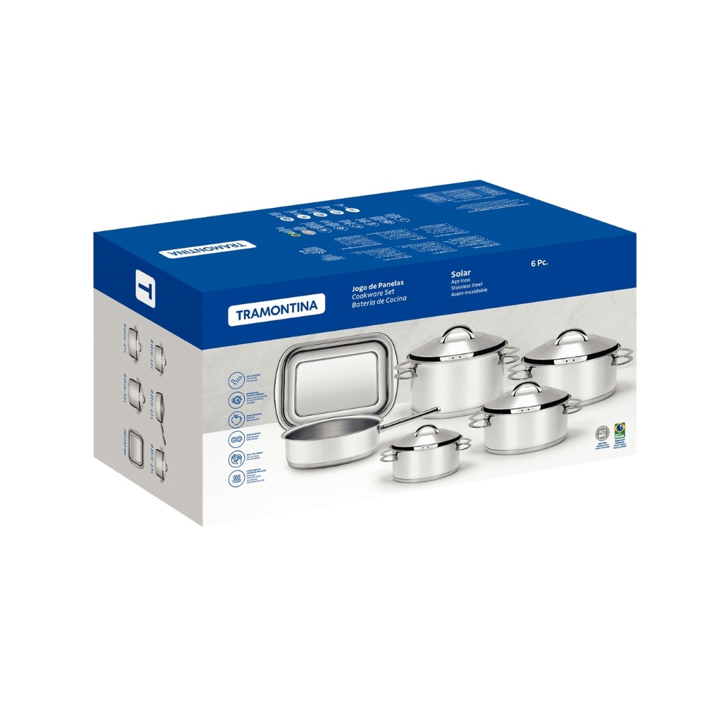 JUEGO TRAMONTINA 65500/000 SOLAR 6PZS