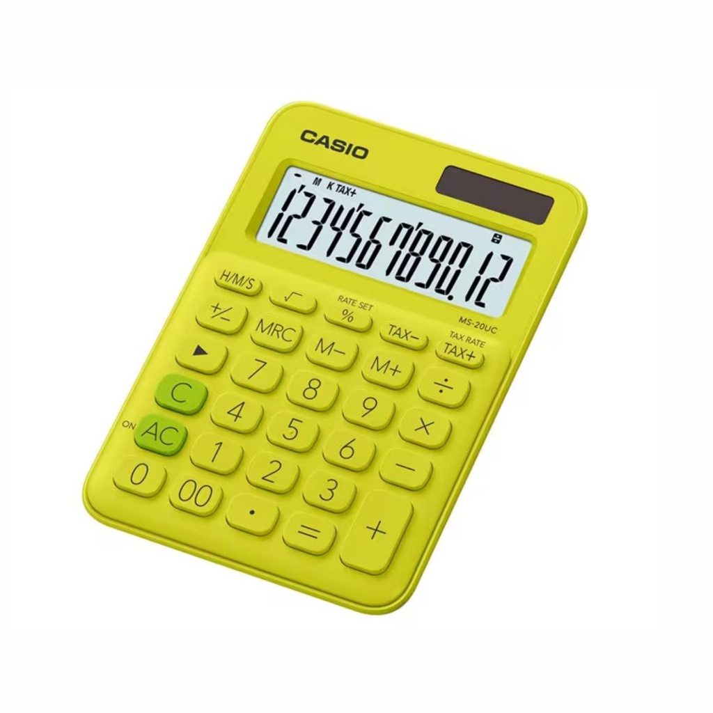 CALCULADORA CASIO MS-20UC YG AMARILLO AMARILLO