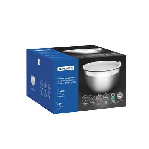 [086-28160] CONTENEDOR TRAMONTINA 61228/160 CUCINA REDONDO 16CM