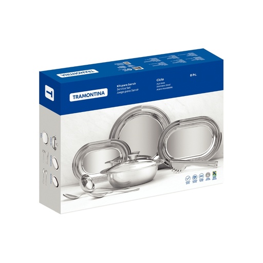 [086-10890] JUEGO P/SERVIR TRAMONTINA 64510/890 CICLO 8 PZS