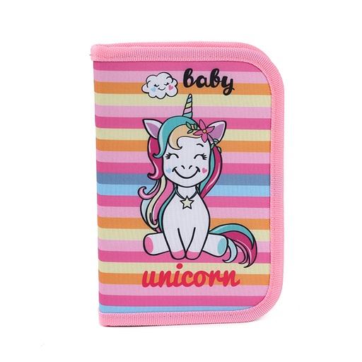 [199-25886] CARTUCHERA CON ÚTILES TRENDY 52588 UNICORNIO ROSA SIMPLE