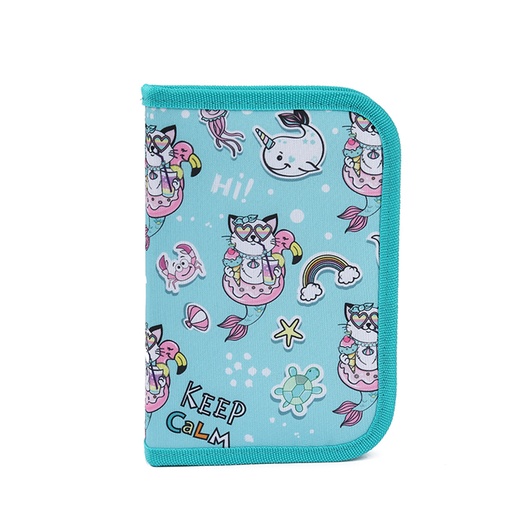 [199-25896] CARTUCHERA CON ÚTILES TRENDY 52589 DULCES CELESTE