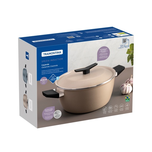 [086-47885] CACEROLA TRAMONTINA 28372/324 SPEZIA 24CM INDUCCION