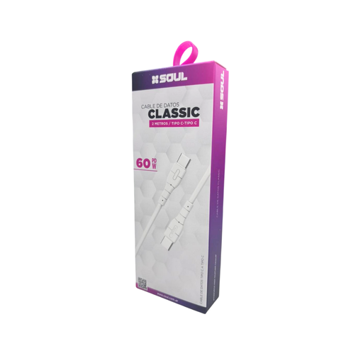 [164-74197] CABLE DE DATOS SOUL CLASSIC USB-CLPD60TT2M TC-TC 2M 60w