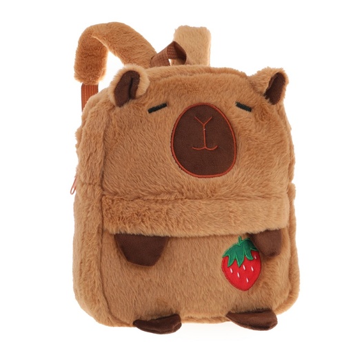 [199-37059] MOCHILA INFANTIL 53705 11" CAPIBARA CON FRUTILLA