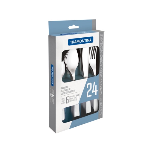 [086-35184] JUEGO DE CUBIERTOS TRAMONTINA 66950/014 COSMOS 24PZS
