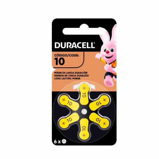 [031-30180] PILA DURACELL 10 AUDIFONO BP6