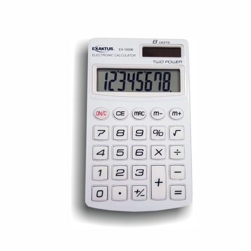 [108-01004] CALCULADORA EXAKTUS EX-1000 BLANCO