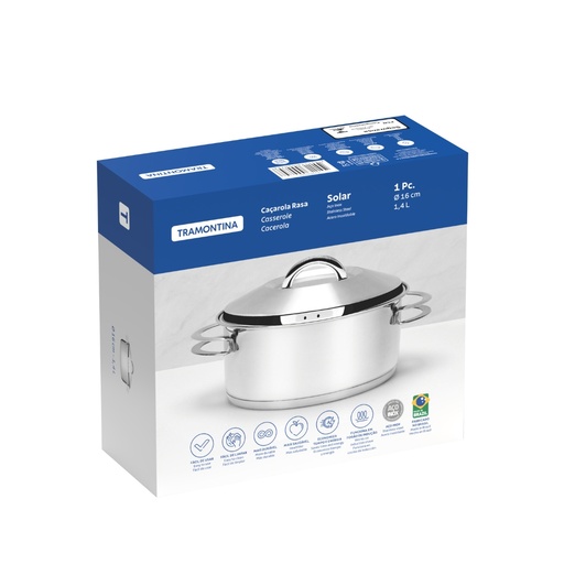 [086-50316] CACEROLA TRAMONTINA 62503/160 SOLAR 16CM