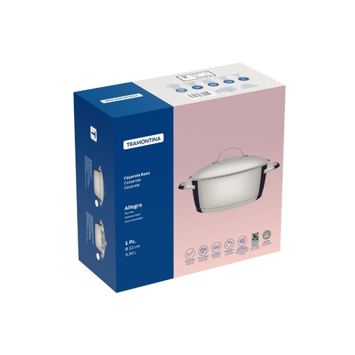 [086-53240] CACEROLA TRAMONTINA 62653/240 ALLEGRA 24CM