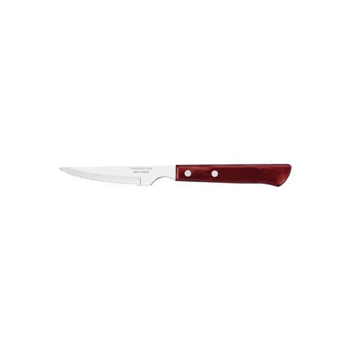 [086-09074] CUCHILLO P/ASADO TRAMONTINA 21109/074 POLYWOOD 12PZS ROJO