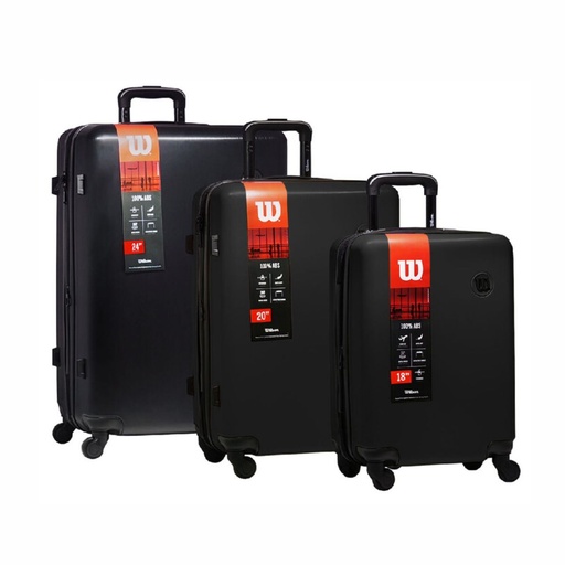 [209-25014] SET VALIJAS WILSON 65.1725N UxB 3 24"/20"/18" BLACK