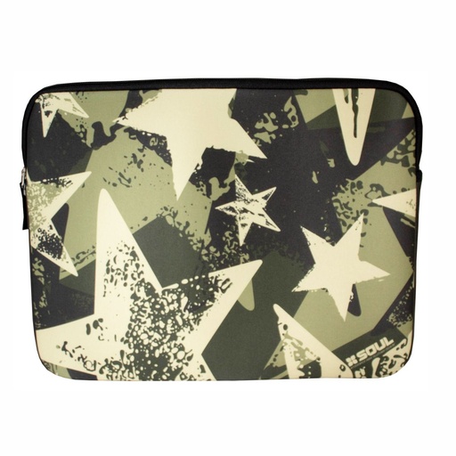 [164-15619] FUNDA SOUL 15.6" CAMO STAR VERDE                                                                    