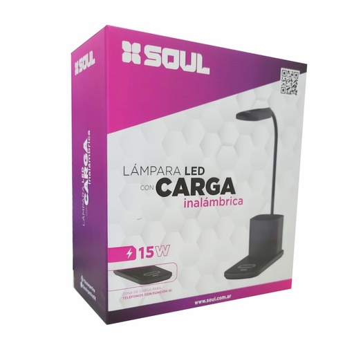 [164-71547] CARGADOR INALAMBRICO SOUL Q100NE LAMPARA LED